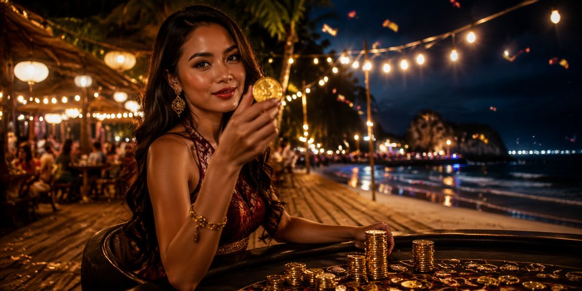 Suasana malam pasar dengan permainan baccarat online